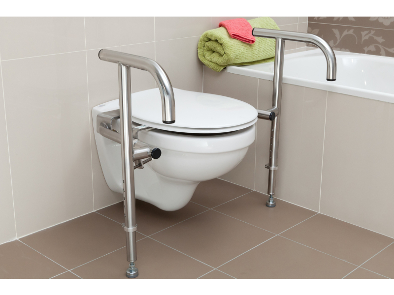 Toilet Safety Arms, Stainless Steel, Throne 3 in 1, Bariatric